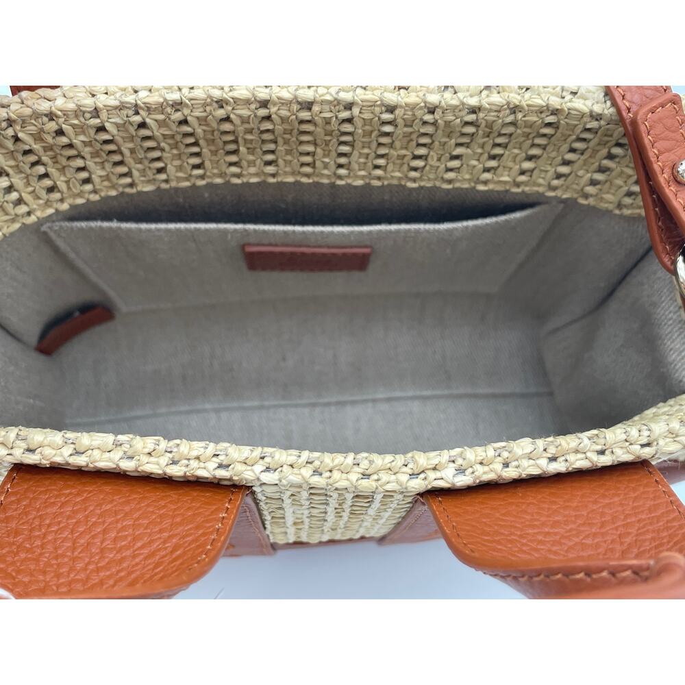 ❌❌SOLD!❌❌BRAND NEW CHLOE SMALL STRAW RAFFIA LEATHER WOODY SUMMER TOTE BAG - Picture 14 of 16